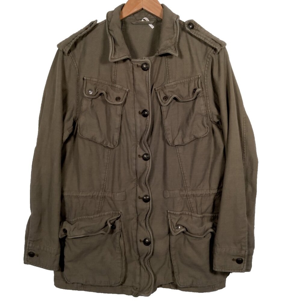 Free People Not Your Brothers Surplus Jacket Medium Army Green Military Utility